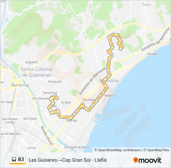B3 Bus Line Map