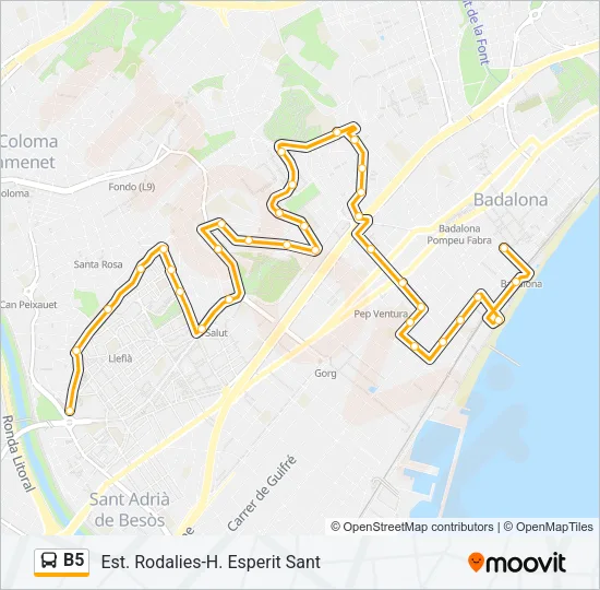B5 Bus Line Map
