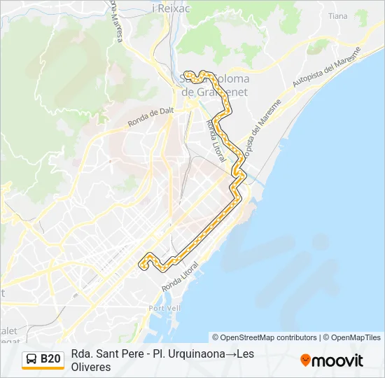 B20 Bus Line Map