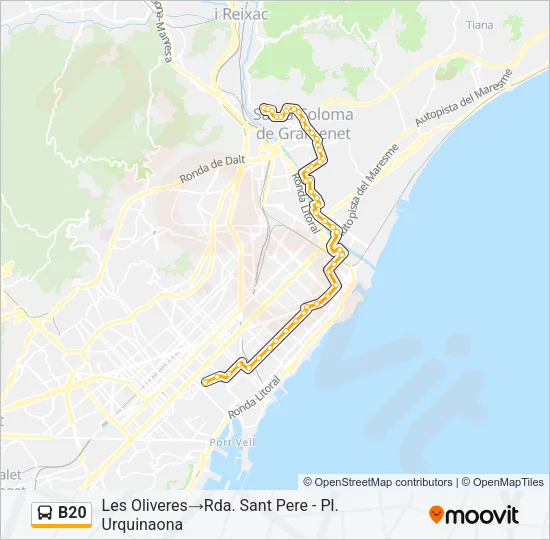 B20 Bus Line Map