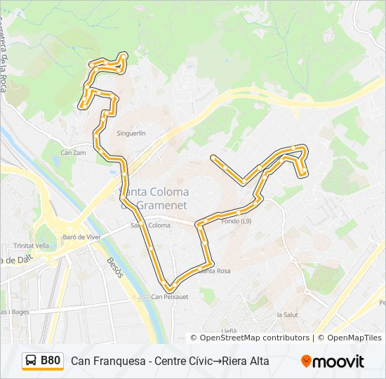 B80 Route: Schedules, Stops & Maps - Can Franquesa - Menorca‎→wilson - Alps