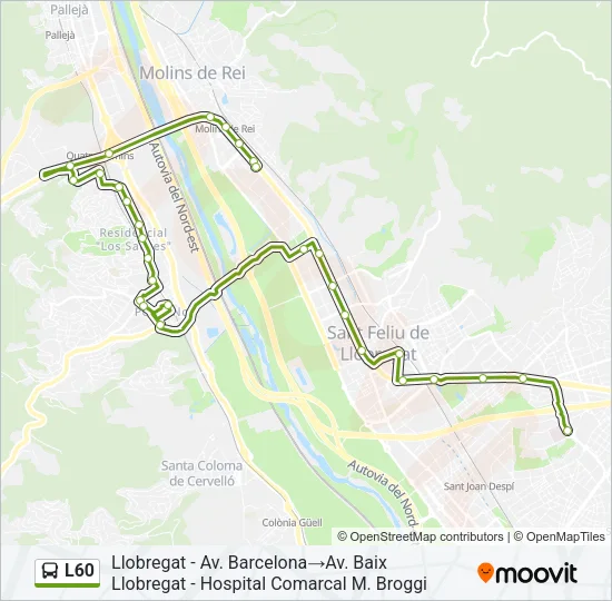 L60 Bus Line Map