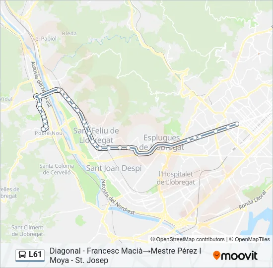 L61 Bus Line Map