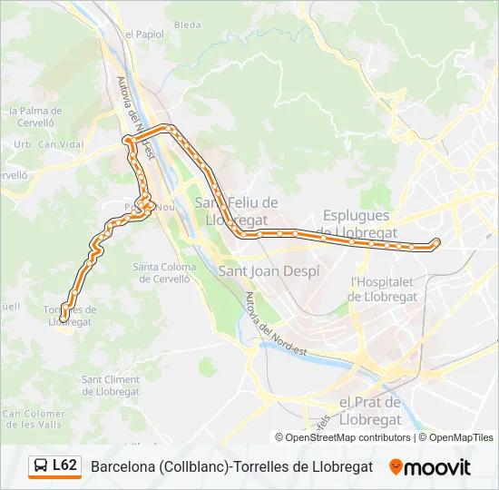 L62 Bus Line Map