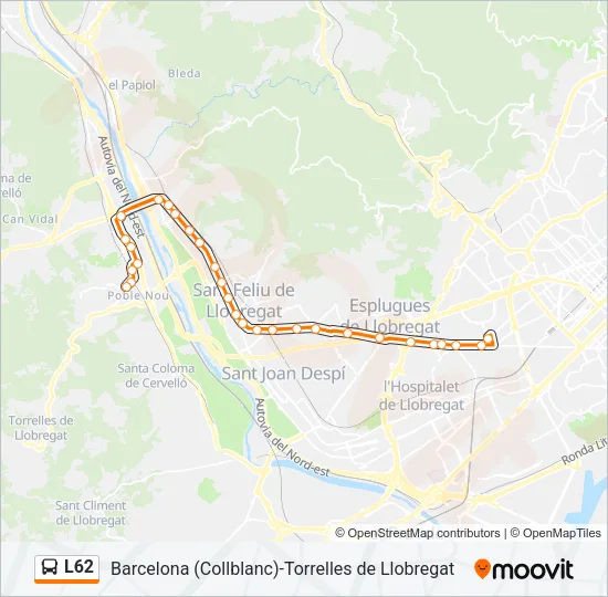 L62 Bus Line Map