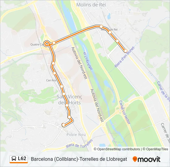 L62 Bus Line Map