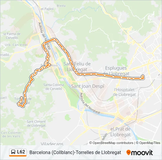 L62 Bus Line Map