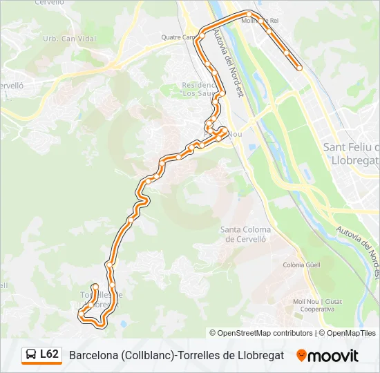 L62 Bus Line Map