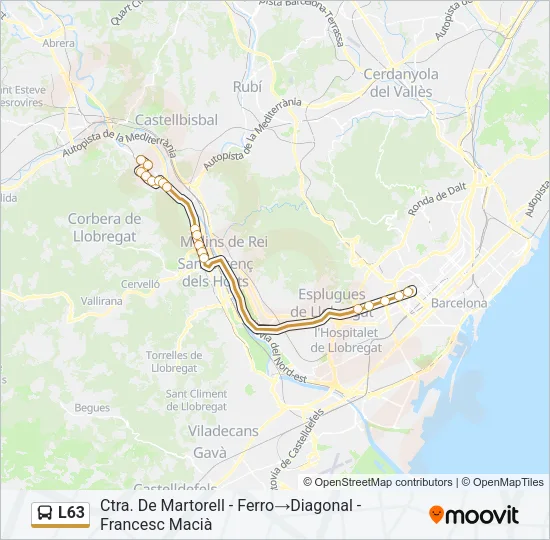 L63 Bus Line Map