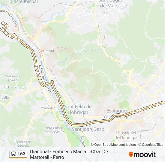 L63 Bus Line Map