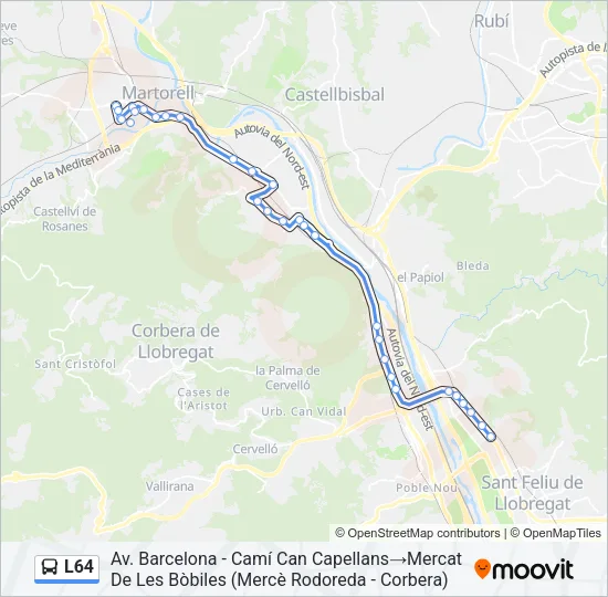 L64 Bus Line Map