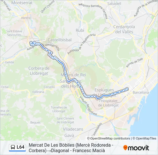 L64 Bus Line Map