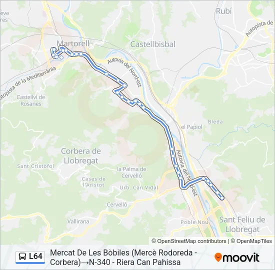 L64 Bus Line Map