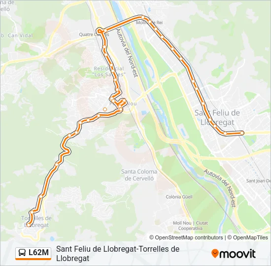 L62M Bus Line Map