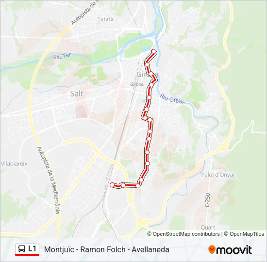 L1 Bus Line Map