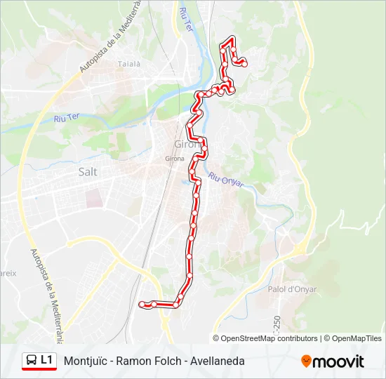 L1 Bus Line Map