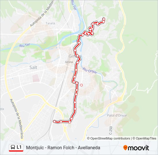 L1 Bus Line Map