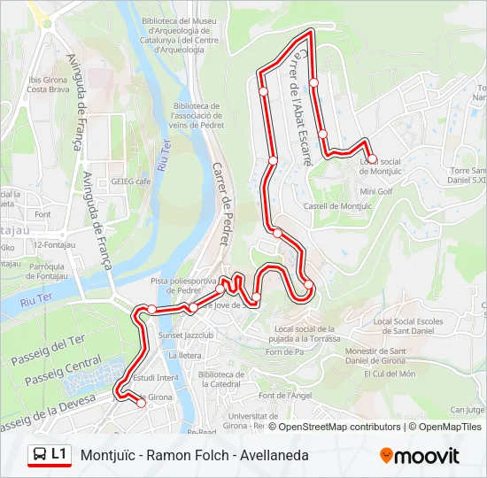 L1 bus Mapa de línia