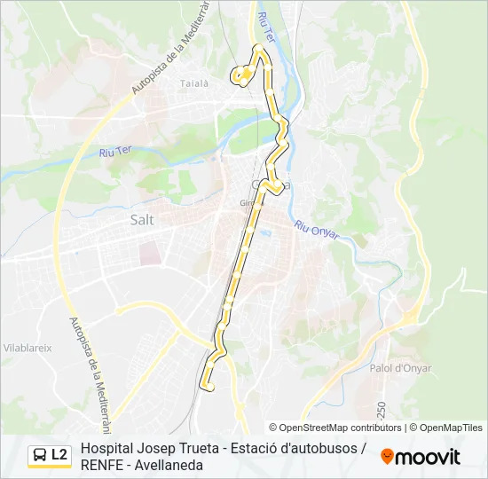 L2 bus Mapa de línia