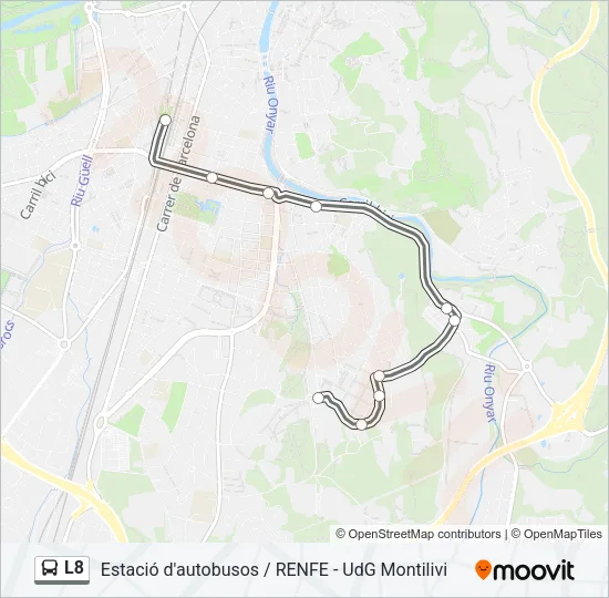 L8 Bus Line Map