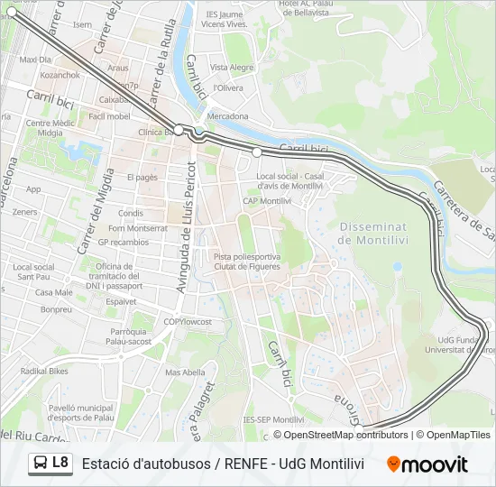 L8 Bus Line Map