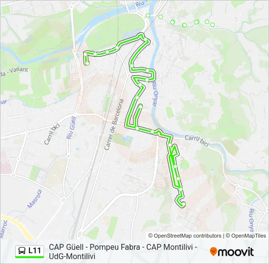 L11 bus Mapa de línia
