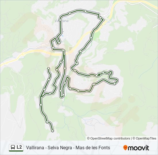 Mapa de L2 de autobús