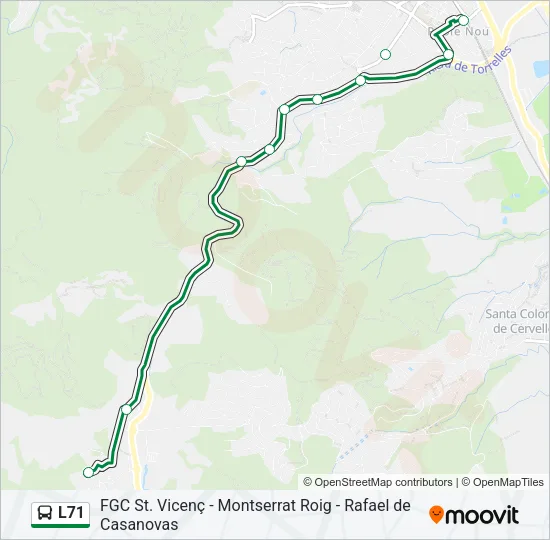 L71 Bus Line Map