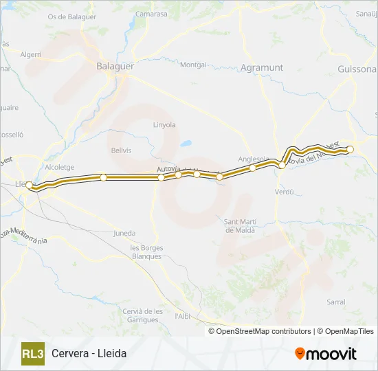 RL3 Train Line Map