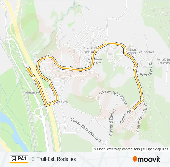 PA1 Bus Line Map