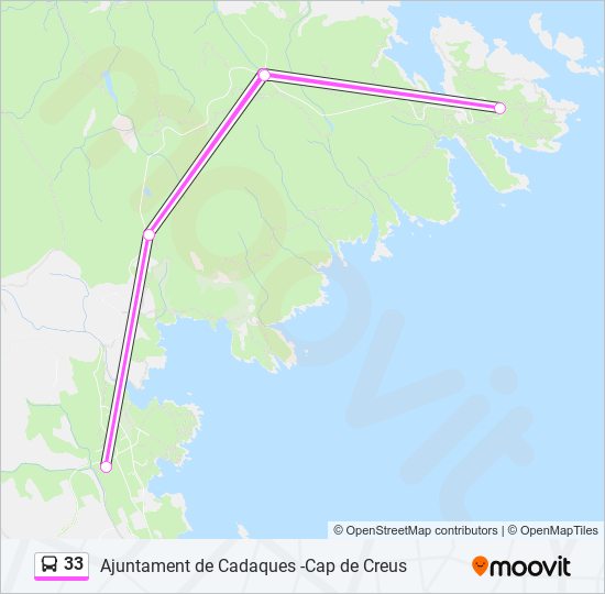 Mapa de 33 de autobús