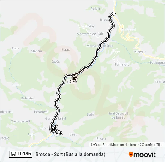 L0185 Bus Line Map