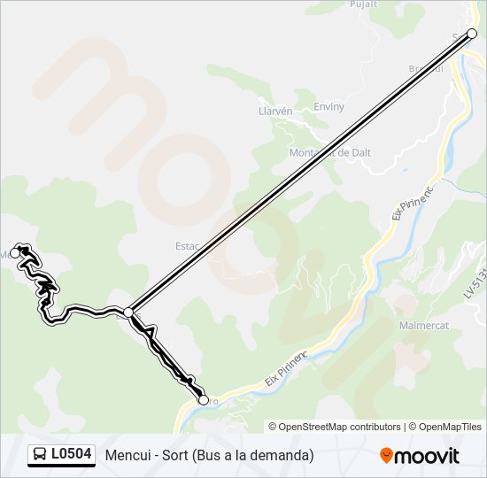 Mapa de L0504 de autobús