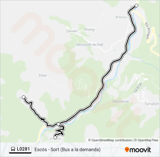 L0281 Bus Line Map