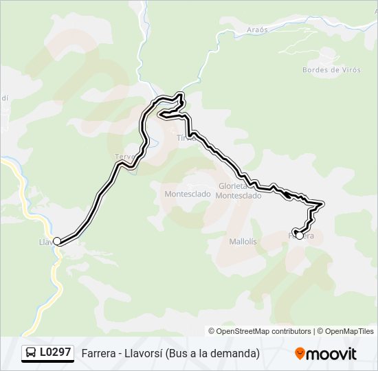 Mapa de L0297 de autobús