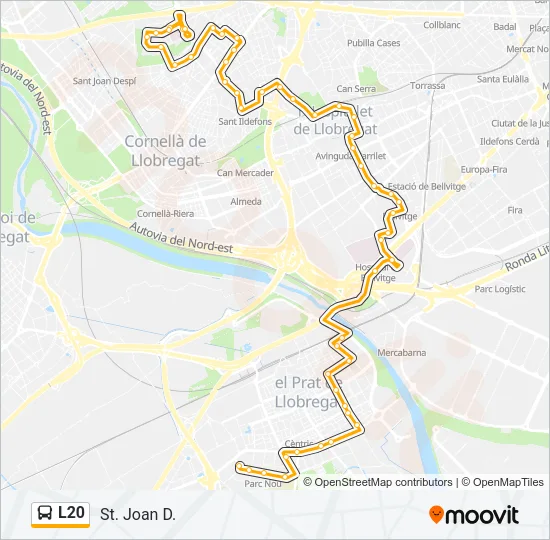 L20 Bus Line Map