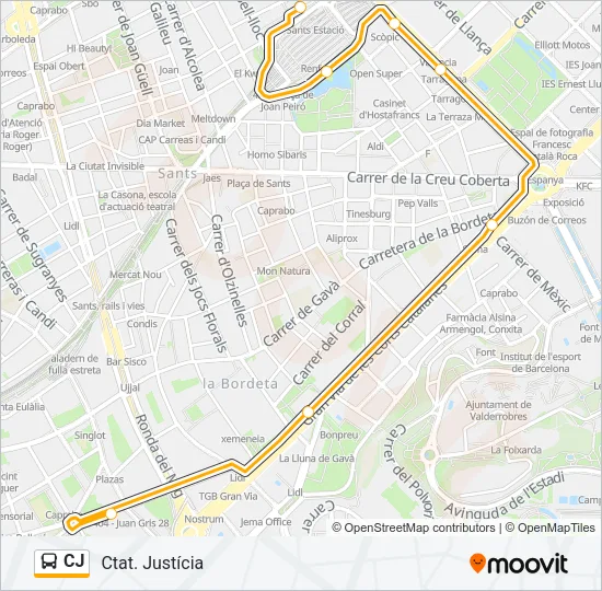 CJ Bus Line Map