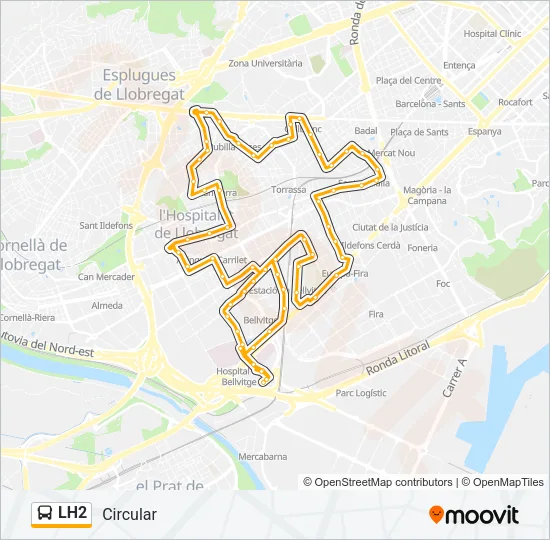 LH2 Bus Line Map
