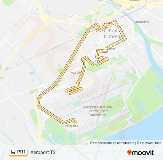 PR1 Bus Line Map