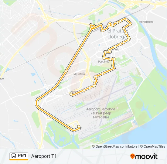 PR1 Bus Line Map