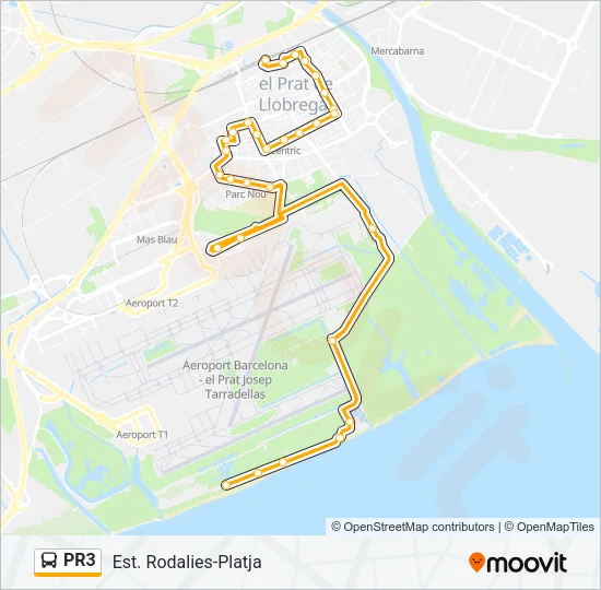 PR3 Bus Line Map
