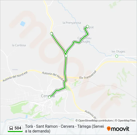 504 Bus Line Map