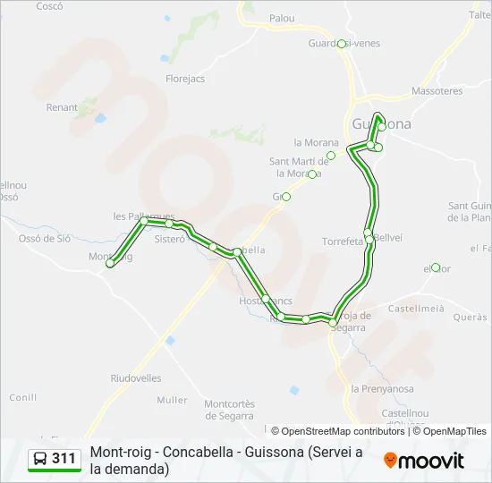 311 Bus Line Map