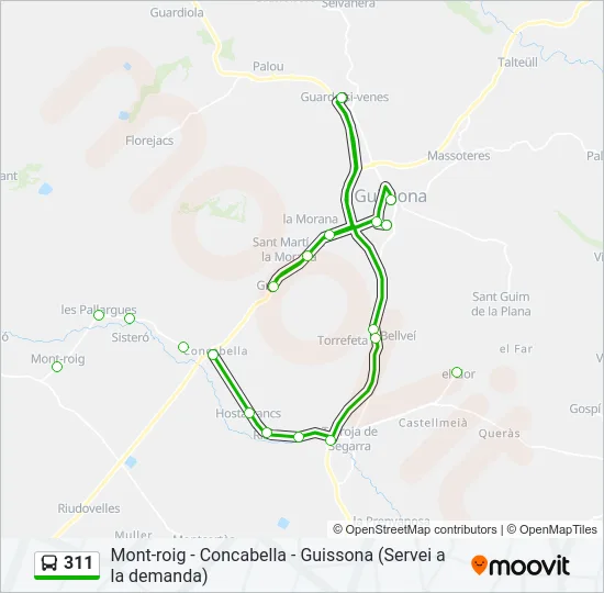 311 Bus Line Map