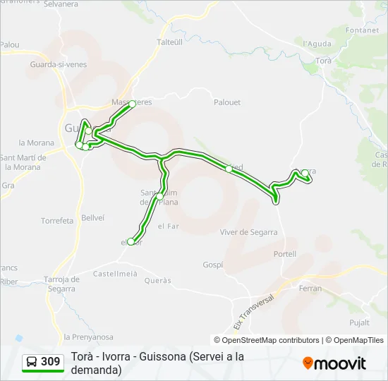 309 Bus Line Map