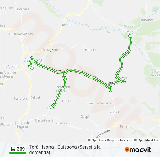 309 Bus Line Map