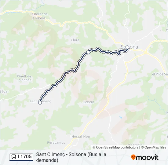 L1705 Bus Line Map