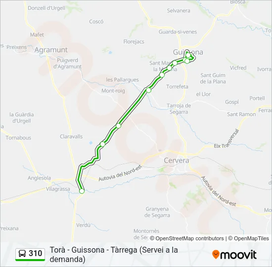 310 Bus Line Map