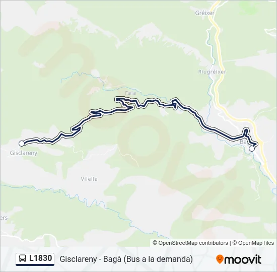L1830 Bus Line Map