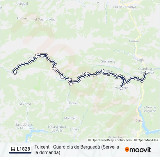 L1828 Bus Line Map